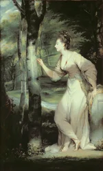 Porträt von Joanna Lloyd aus Maryland, nach einem Gemälde von Sir Joshua Reynolds oder seinem Atelier